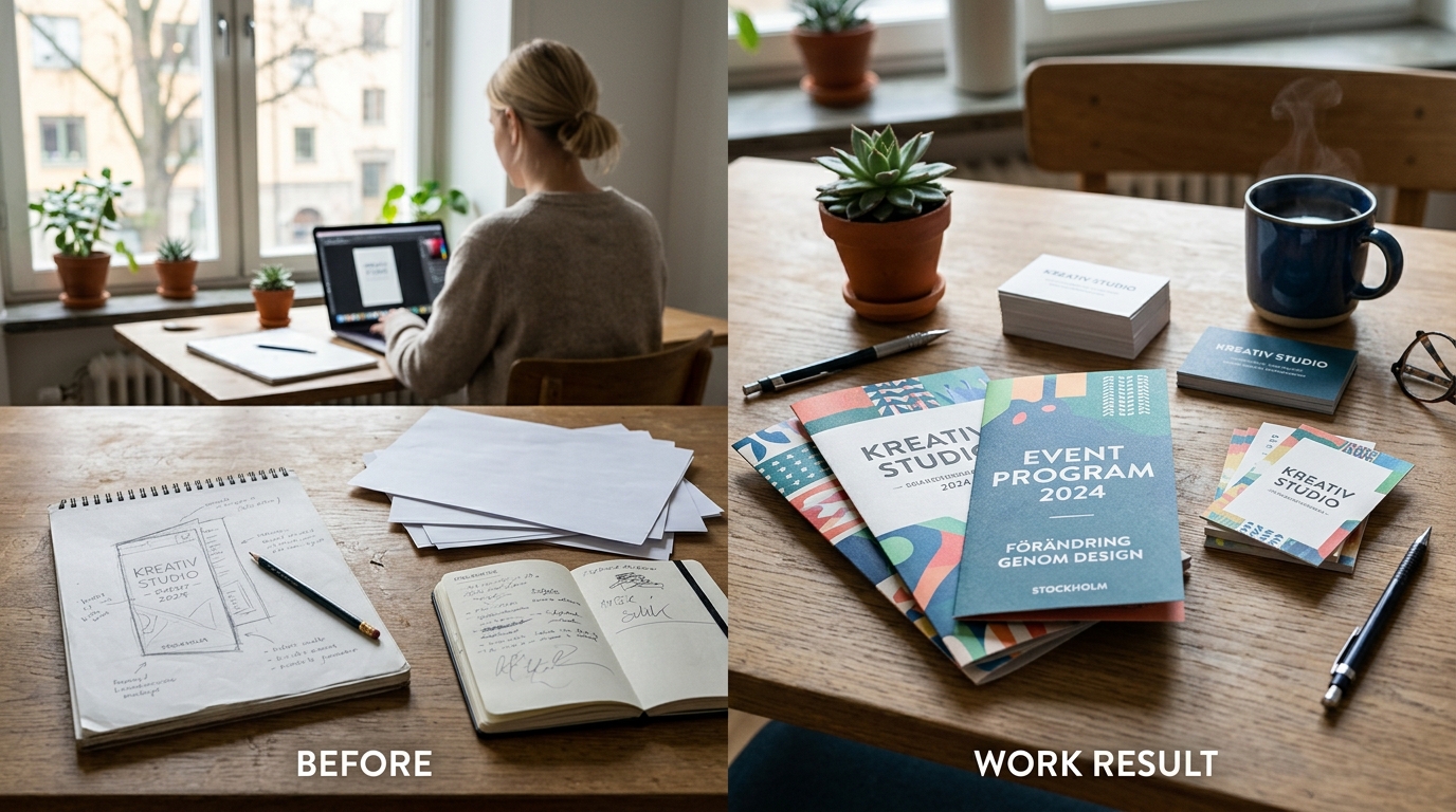 Illustration för Trycksaksdesign