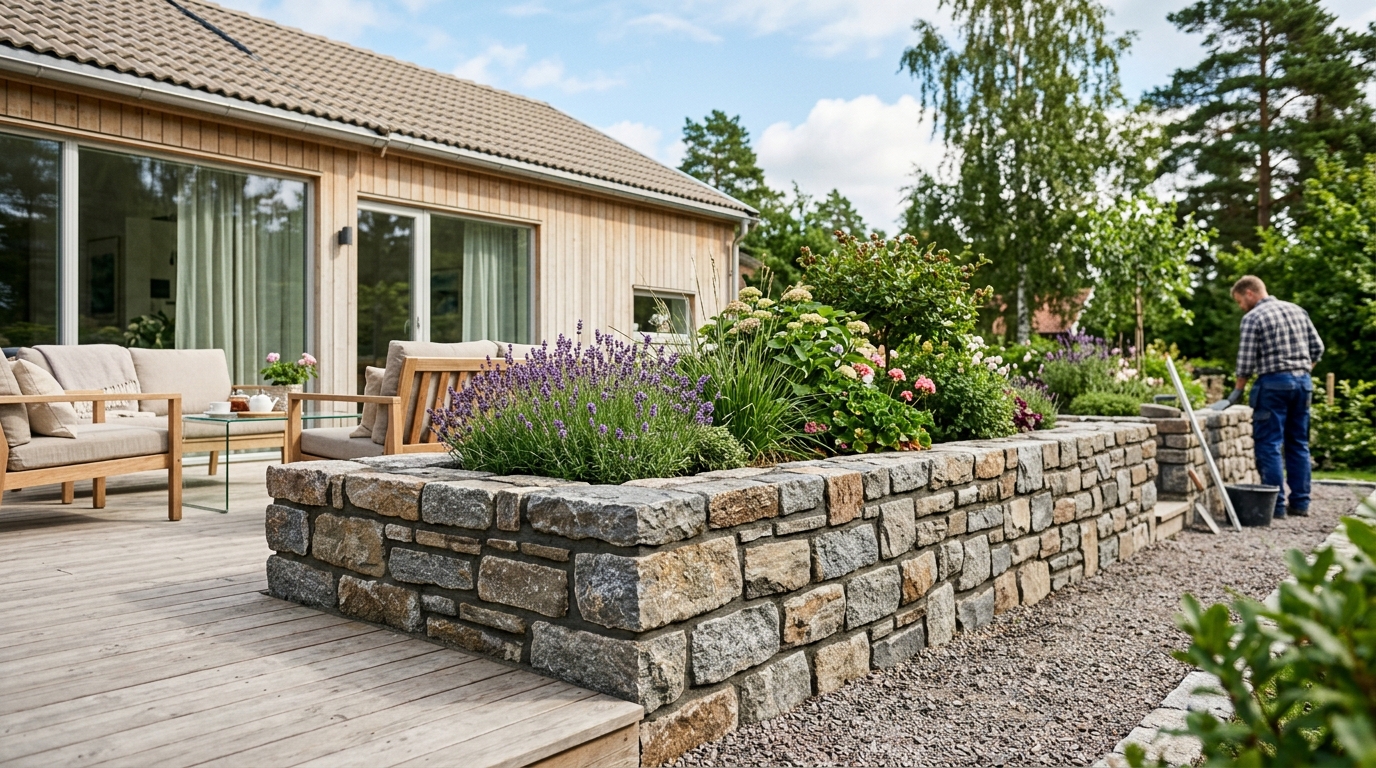 Illustration för Murning av vägg