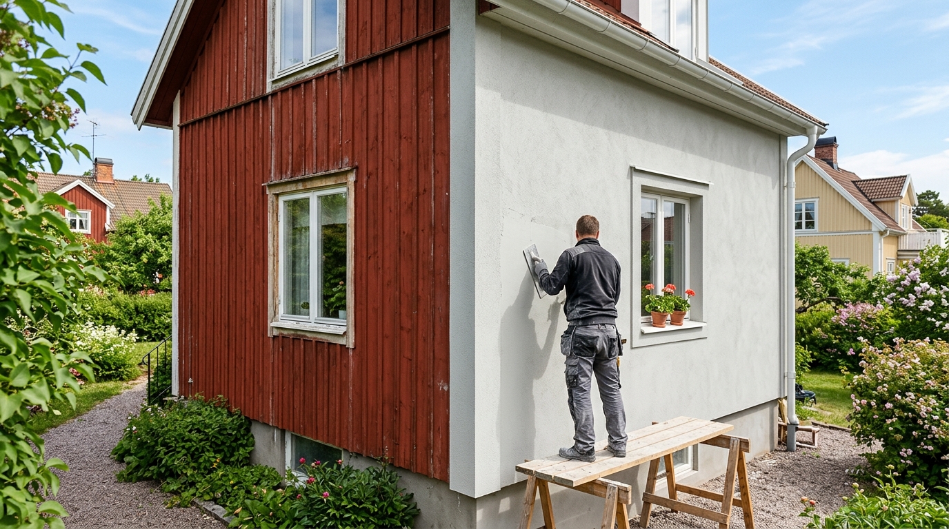 Tilläggsisolering med puts