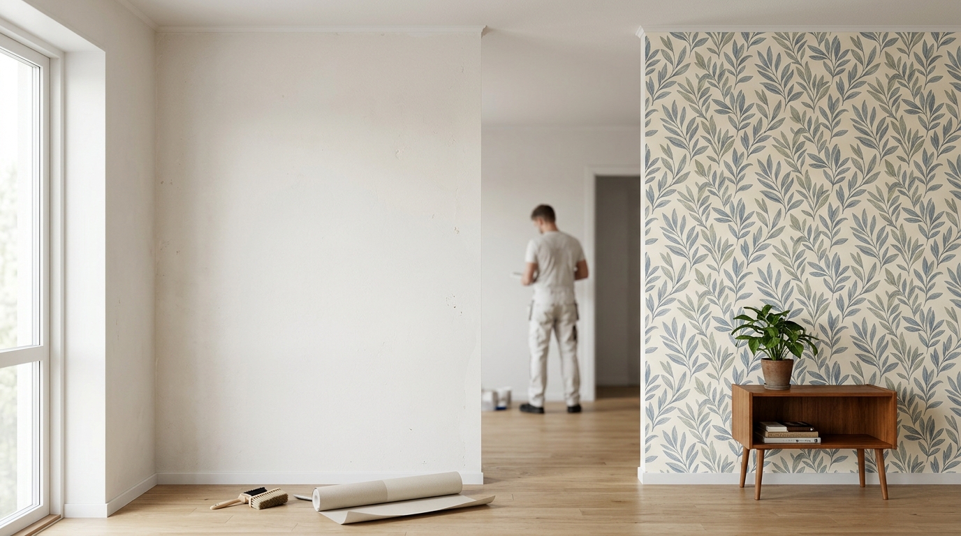 Illustration för Tapetsering