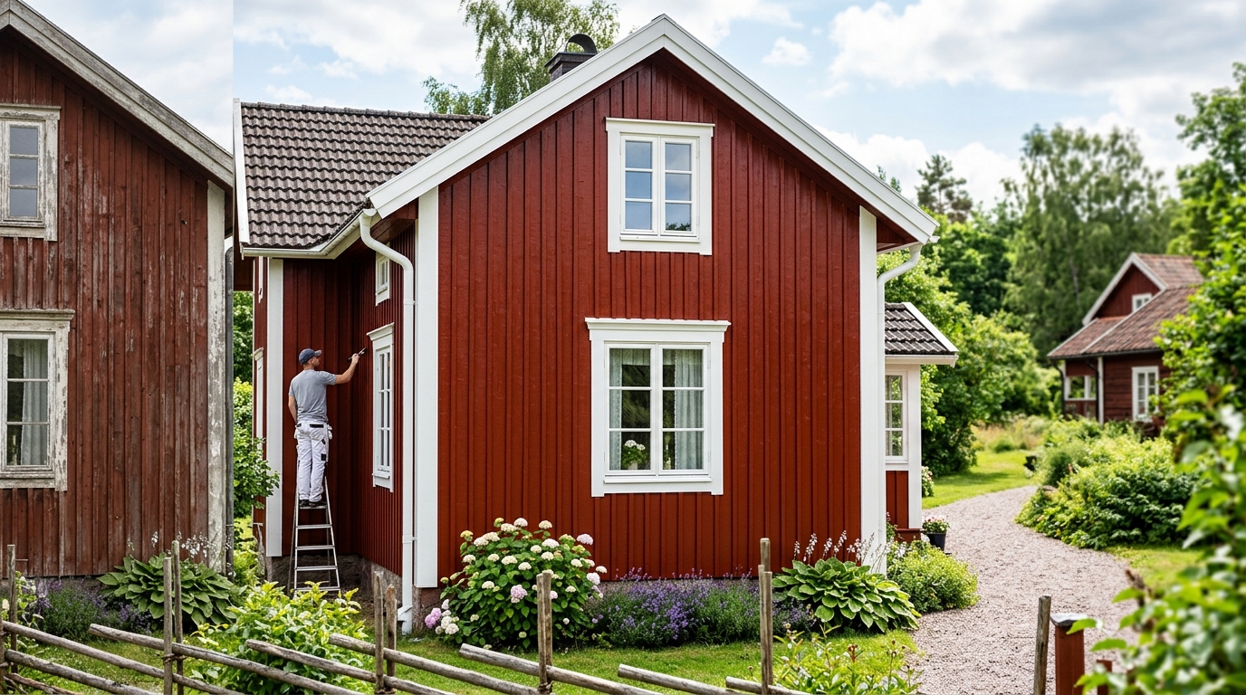 Illustration för Fasadmålning