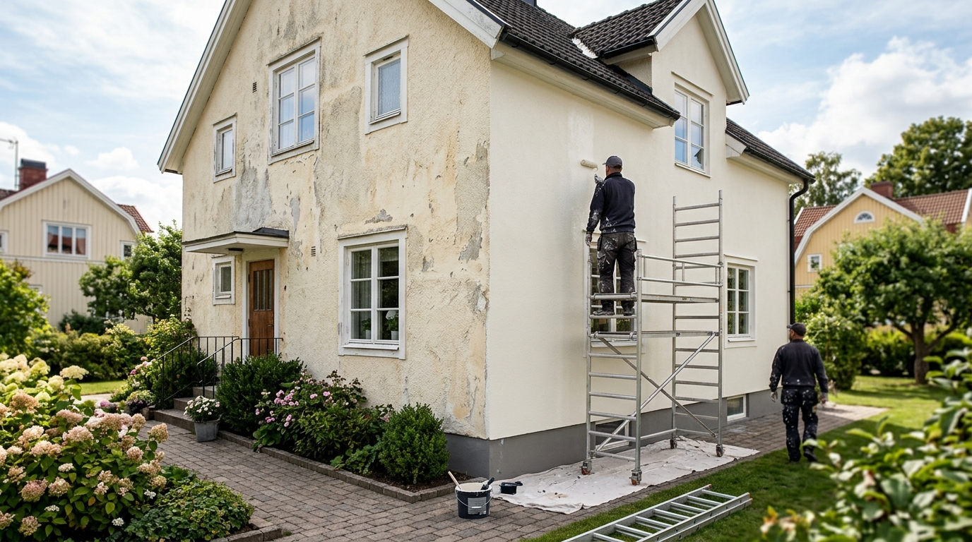 Illustration för Målning av putsfasad