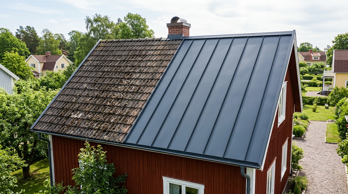 Illustration för Plåttak