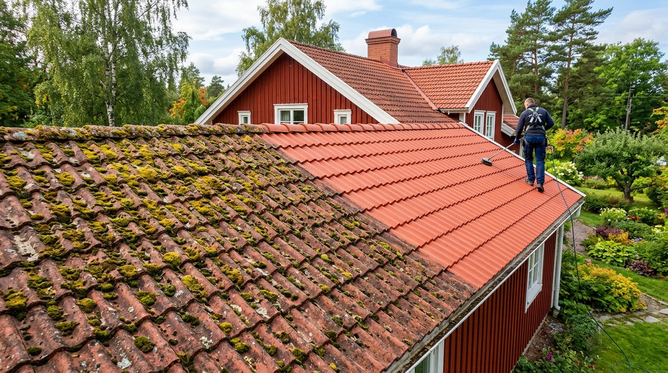 Illustration för Mossborttagning