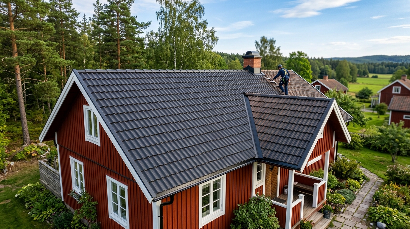 Illustration för Takrenovering