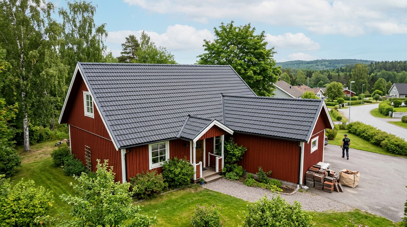 Illustration för Takbyte