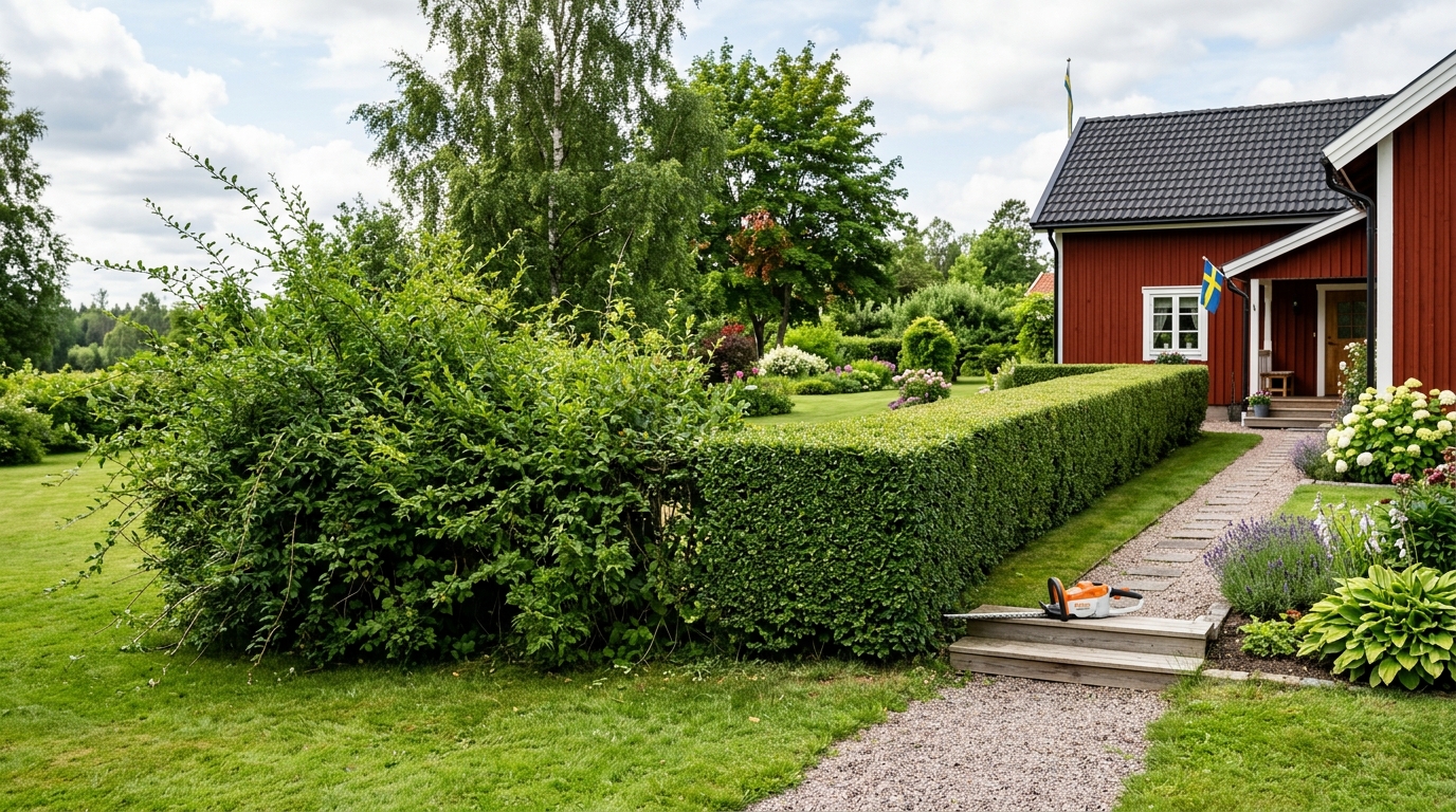 Illustration för Häckklippning