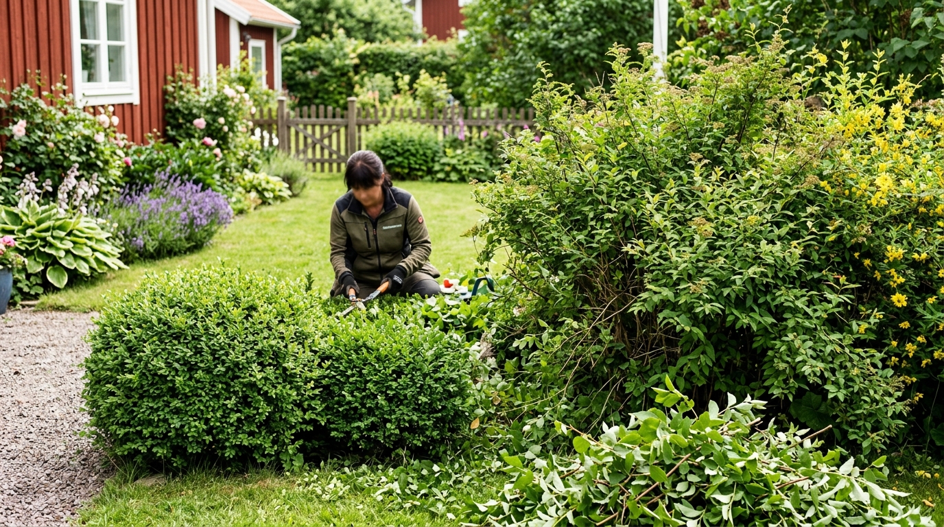 Illustration för Beskärning av buskar