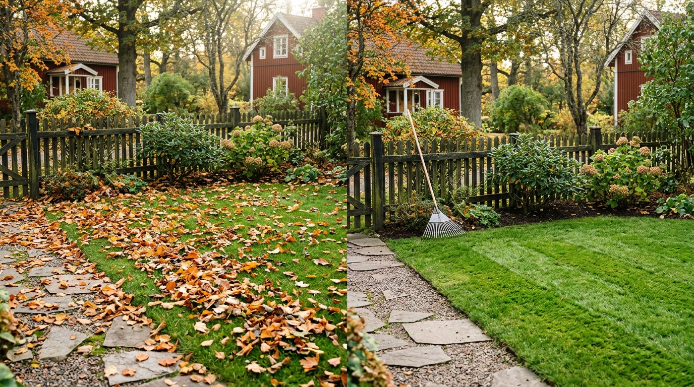 Illustration för Lövkrattning