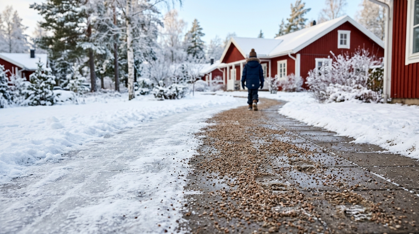 Illustration för Halkbekämpning