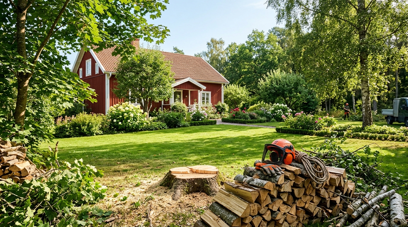 Illustration för Trädfällning