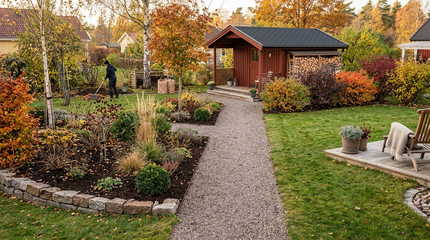 Illustration för Vår-och höststädning trädgård