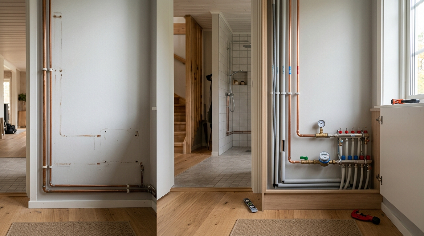 Illustration för Flytt av vattenledning