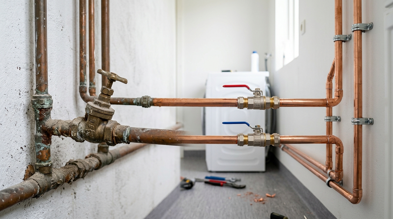 Installation av avstäningsventiler