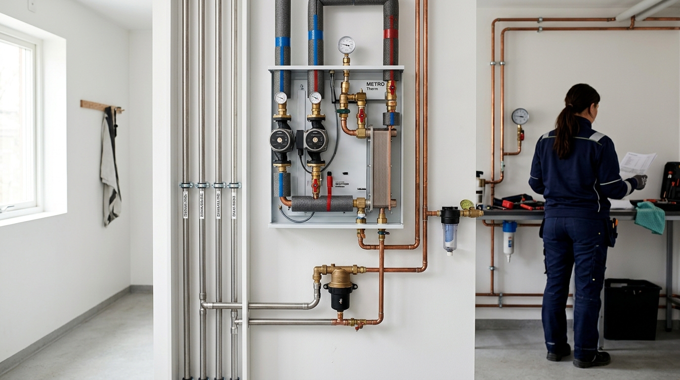 Illustration för Installation av fjärrvärme