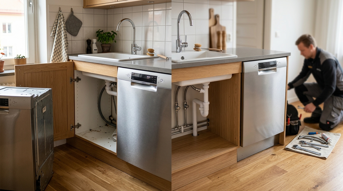 Inkoppling av diskmaskin