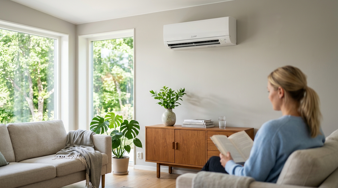 Illustration för AC i villa