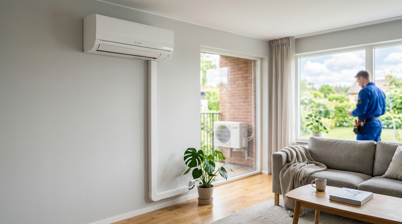 Illustration för Installation av luftkonditionering