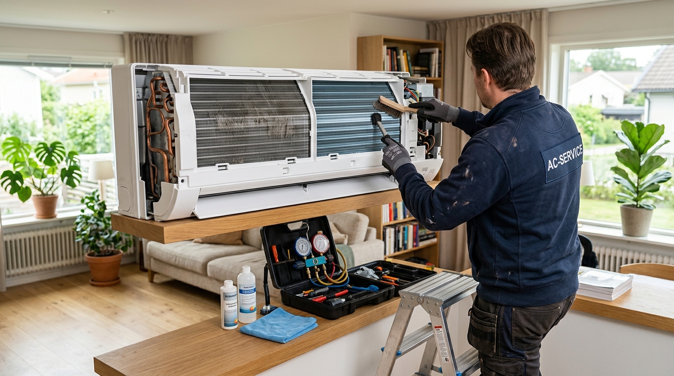 Illustration för Service av AC