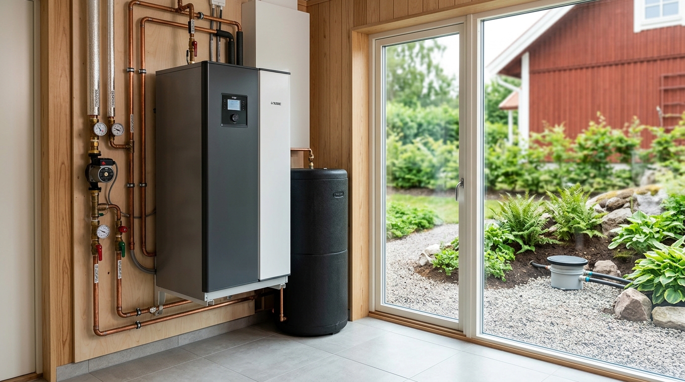 Illustration för Installation av bergvärme