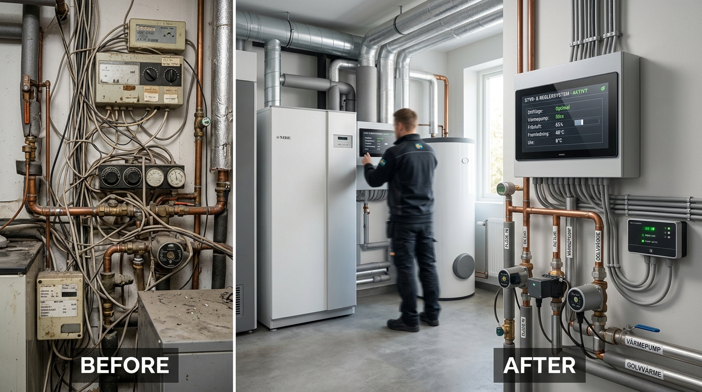 Illustration för Värmepumpar och HVAC