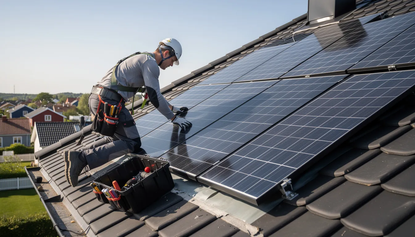 Illustration för Solcellsinstallatör
